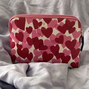 Kate Spade Hearts Cosmetic Case - Like New